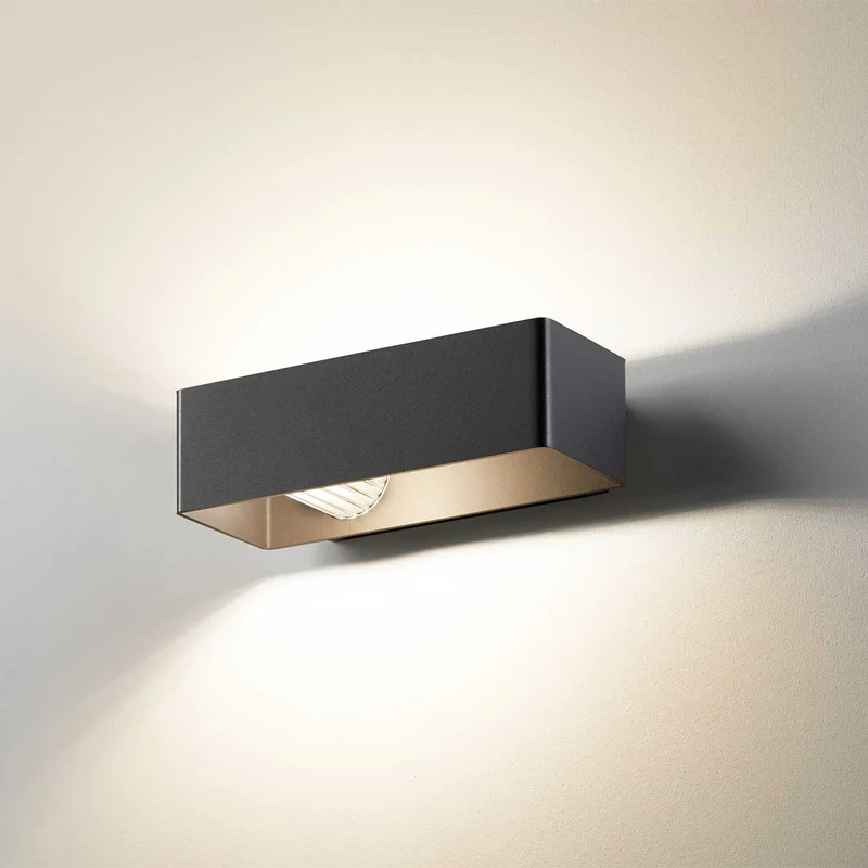 Frame - Applique murale LED IP65 en acier, style contemporain, H 10,6 ou 22,8 cm