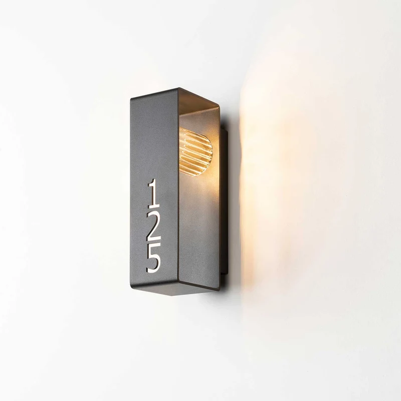 Frame - Applique murale LED IP65 en acier, style contemporain, H 10,6 ou 22,8 cm
