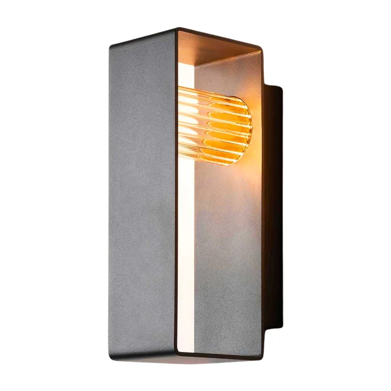 Frame - Applique murale LED IP65 en acier, style contemporain, H 10,6 ou 22,8 cm