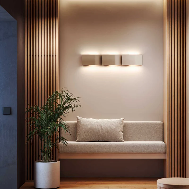 Shapes - Applique murale LED en acier, style minimaliste, H 30 cm