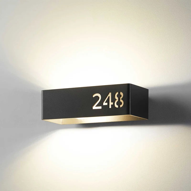 Frame - Borne extérieure LED en acier et verre, style contemporain, H 11,4 à 40 cm