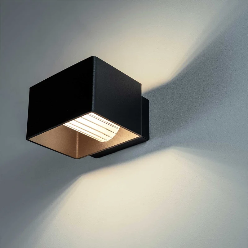 Frame - Borne extérieure LED en acier et verre, style contemporain, H 11,4 à 40 cm