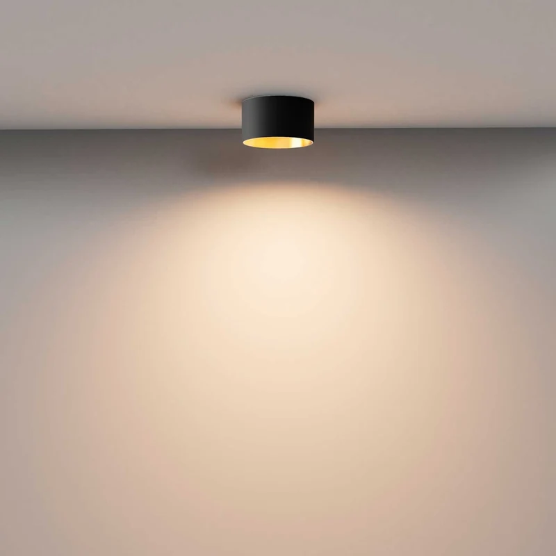 Vega - Spot LED en saillie rond en aluminium, style contemporain