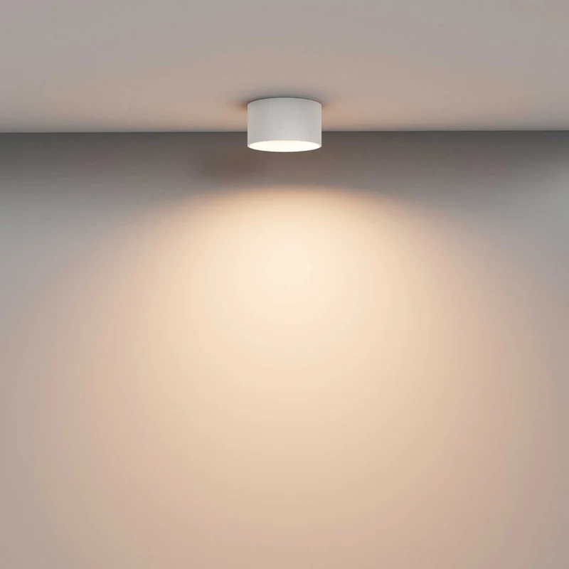 Vega - Spot LED en saillie rond en aluminium, style contemporain
