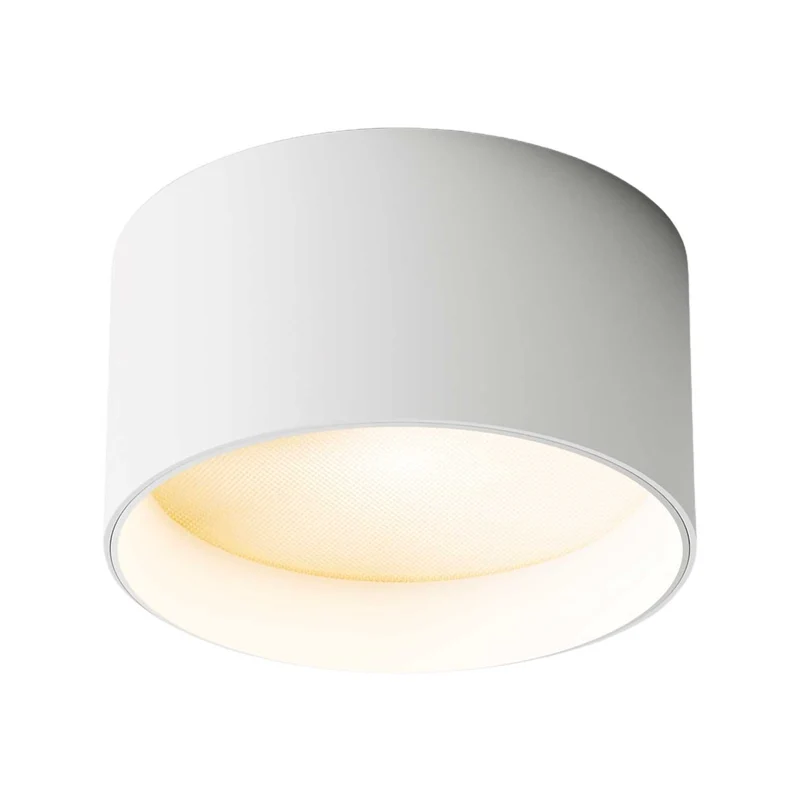 Vega - Spot LED en saillie rond en aluminium, style contemporain
