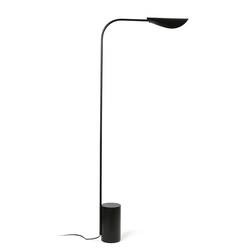 Liggera - Lampadaire en acier et rotin, style contemporain