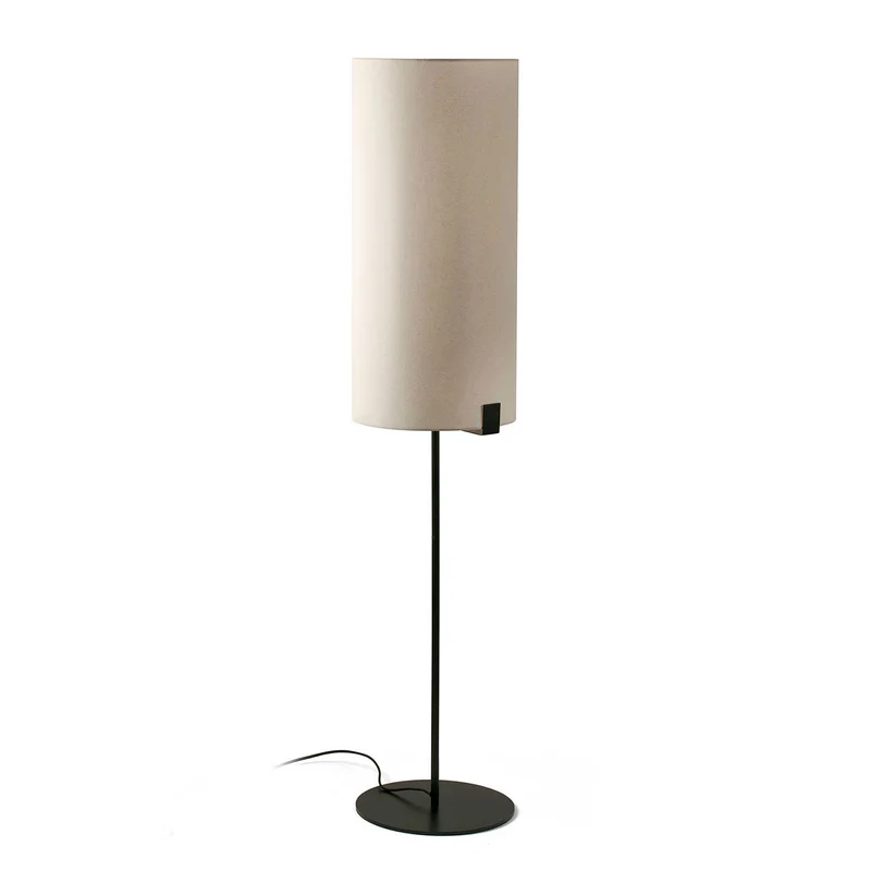Nila - Lampadaire en acier et tissu, style contemporain