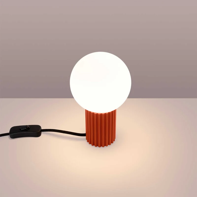 Isis - Lampe à poser contemporaine en aluminium et verre