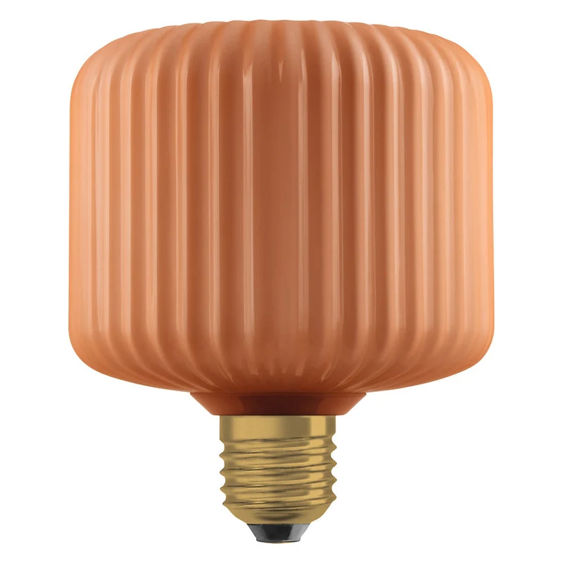 LAMPADA LED DECORATIVA IN VETRO COLORATO QUADRATA ARANCIONE
