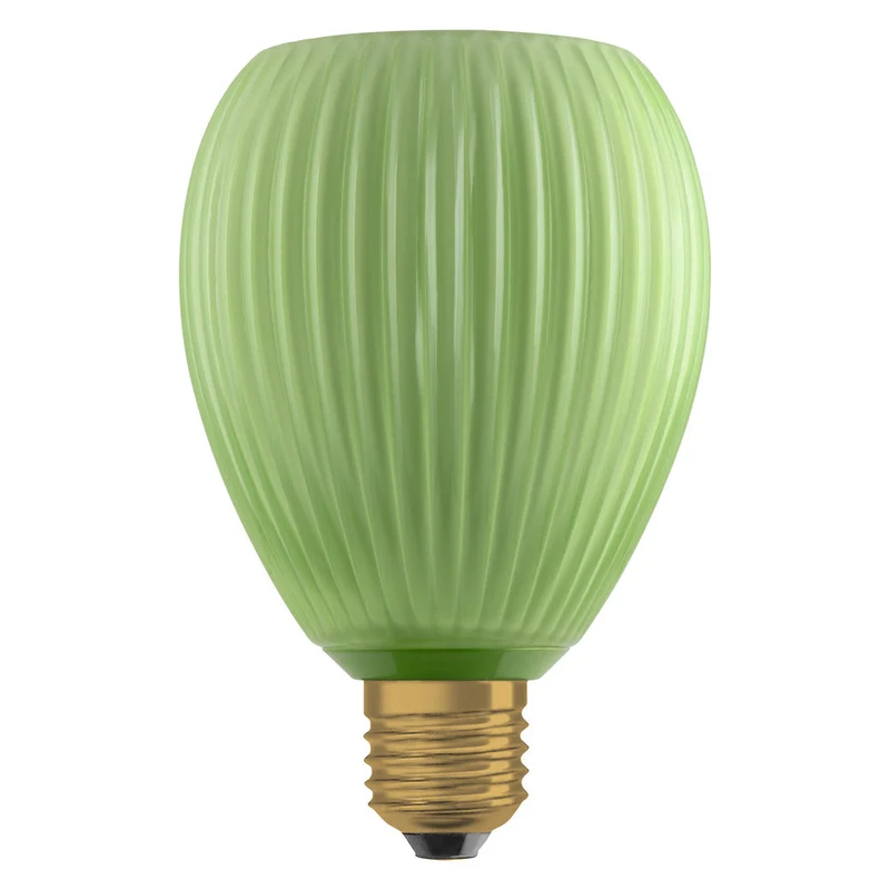 LAMPADA LED DECORATIVA IN VETRO COLORATO OVALE VERDE