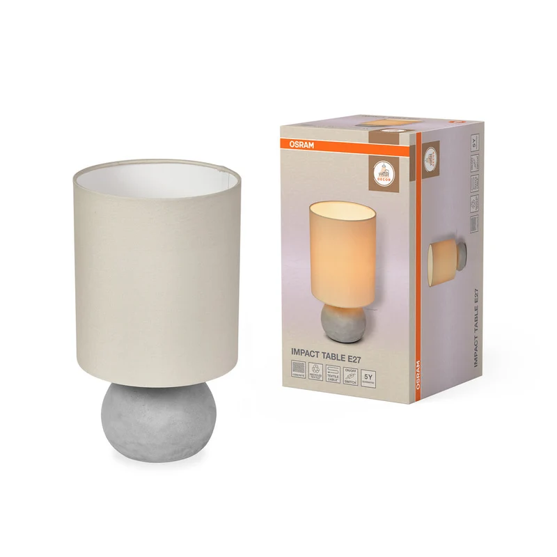 OSRAM DECOR Lampada da tavolo Impact Beige e Grigio, E27