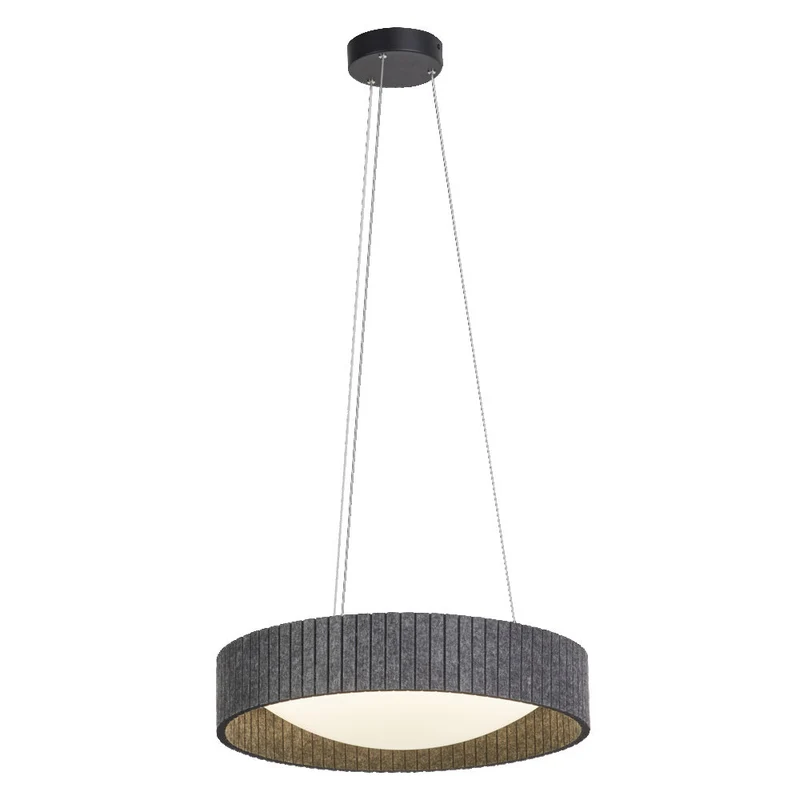 OSRAM DECOR Lampada a sospensione cilindro in feltro grigio scuro, 28W, 830mm