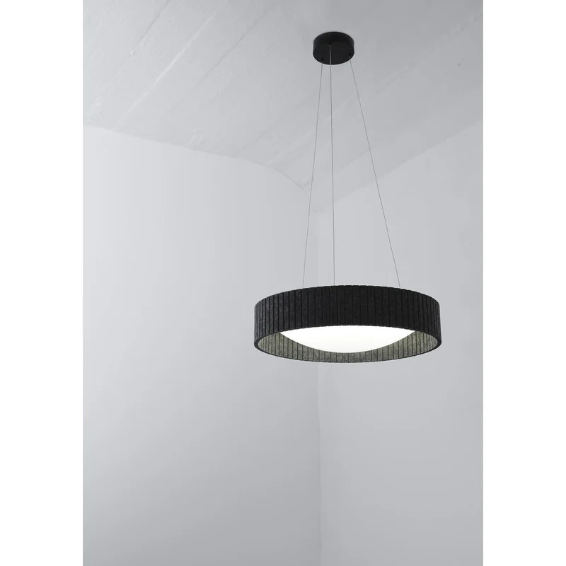 OSRAM DECOR Lampada a sospensione cilindro in feltro grigio scuro, 28W, 830mm