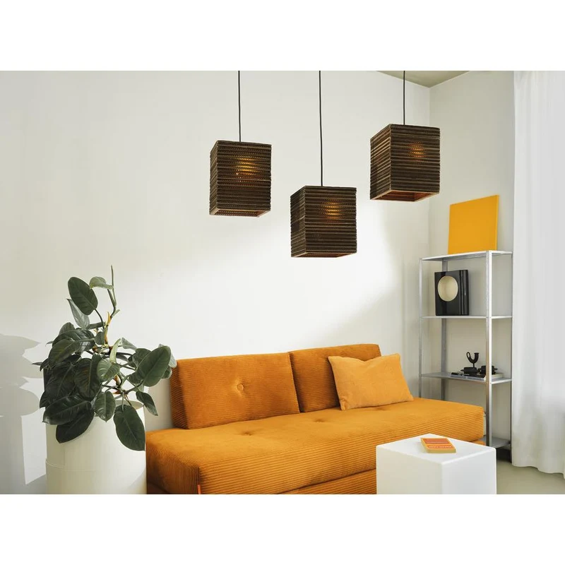 OSRAM DECOR Lampada a sospensione Decor Cartone Quadrato marrone, 3xE27