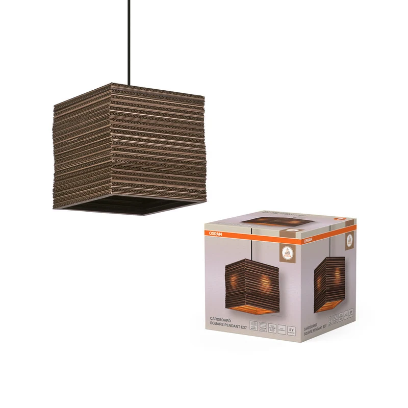 OSRAM DECOR Lampada a sospensione Decor Cartone Quadrato marrone, E27