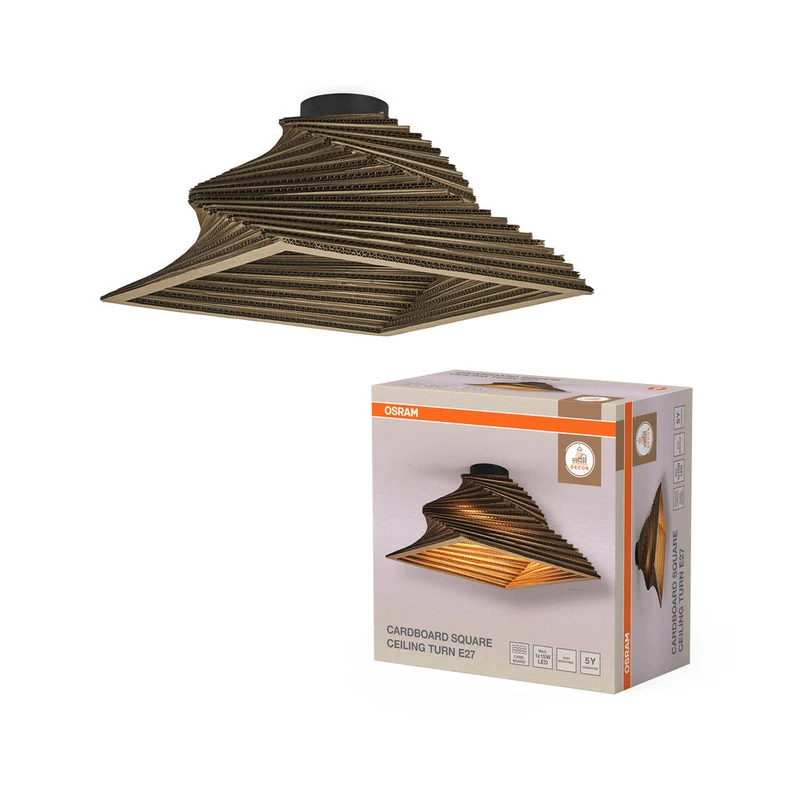 OSRAM DECOR Lampada da soffitto Decor Cartone Quadrato Girevole marrone