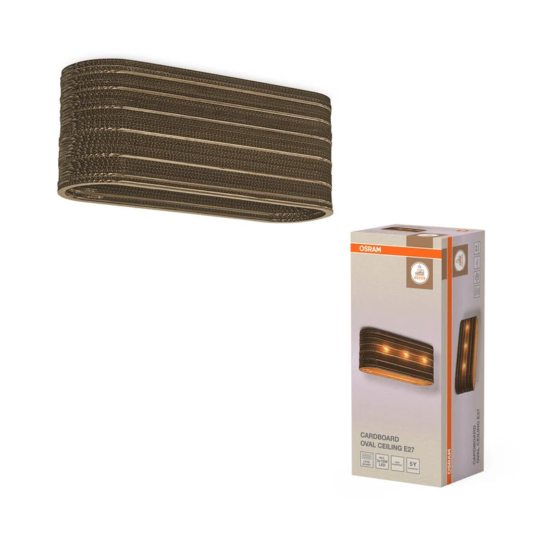 OSRAM DECOR Lampada da soffitto Decor Cartone Ovale marrone, 3xE27
