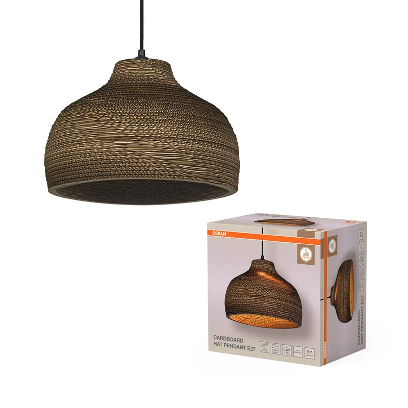 OSRAM DECOR Lampada a sospensione Decor Cappello di cartone marrone, E27
