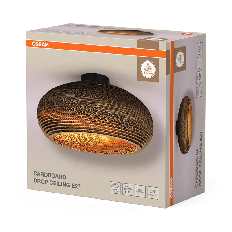 OSRAM DECOR Lampada da soffitto Decor Cardboard Drop marrone, E27