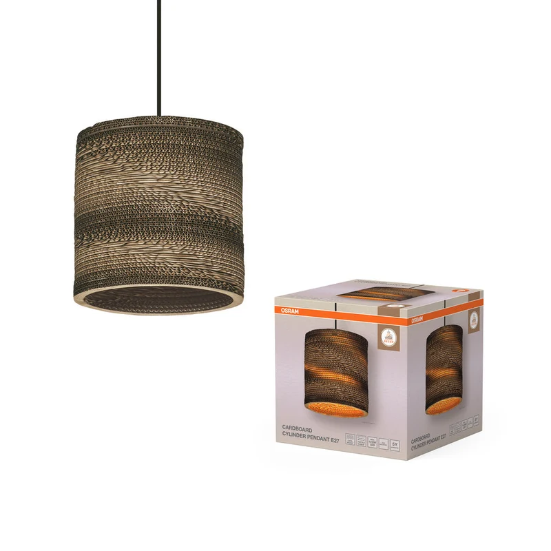 OSRAM DECOR Lampada a sospensione Decor Cilindro di cartone marrone, E27