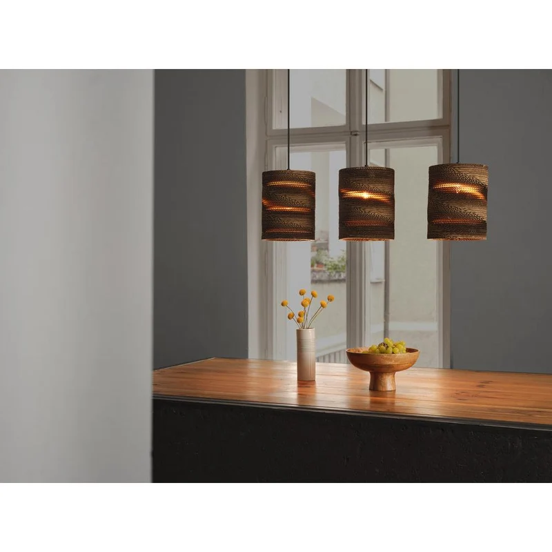 OSRAM DECOR Lampada a sospensione Decor Cilindro di cartone marrone, 3xE27
