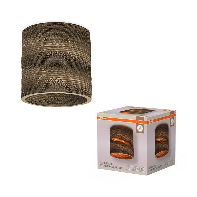 OSRAM DECOR Lampada da soffitto Decor Cilindro di cartone marrone, E27