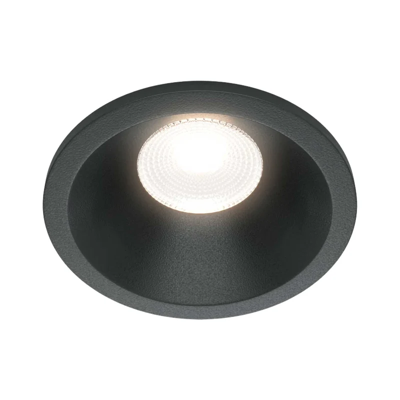 Zoom - Spot LED encastré étanche en aluminium, style industriel