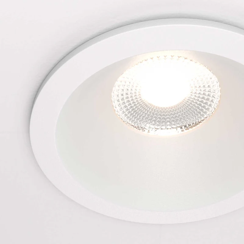 Zoom - Spot LED encastré étanche en aluminium, style industriel