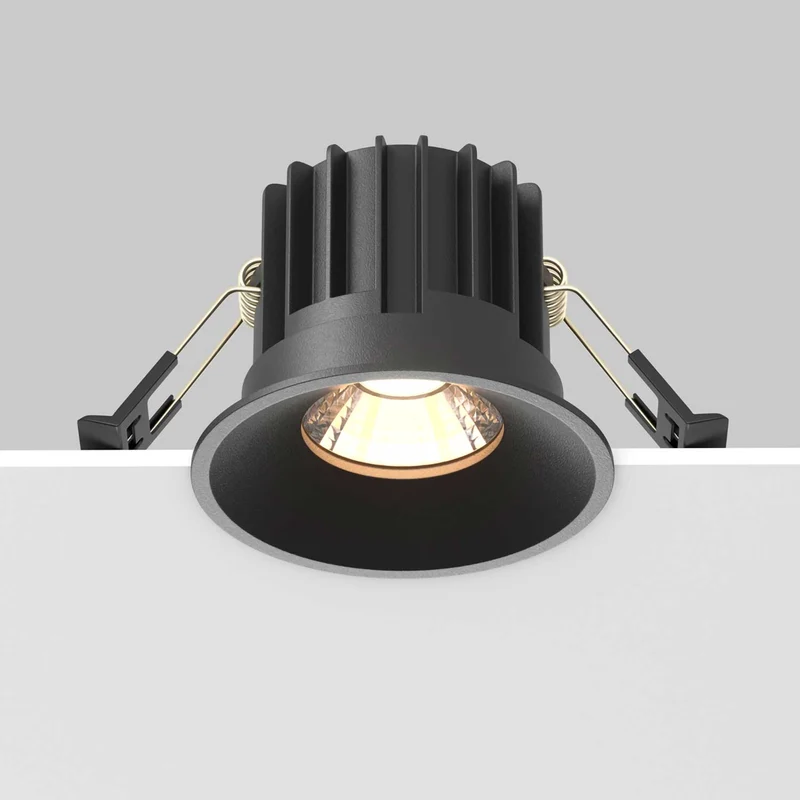 Round - Spot LED encastré compact en aluminium, style industriel