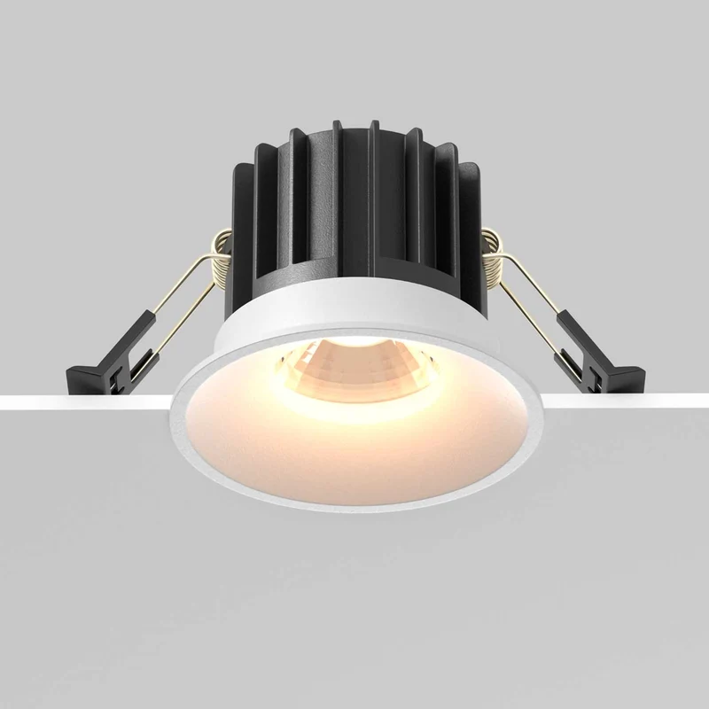 Round - Spot LED encastré compact en aluminium, style industriel