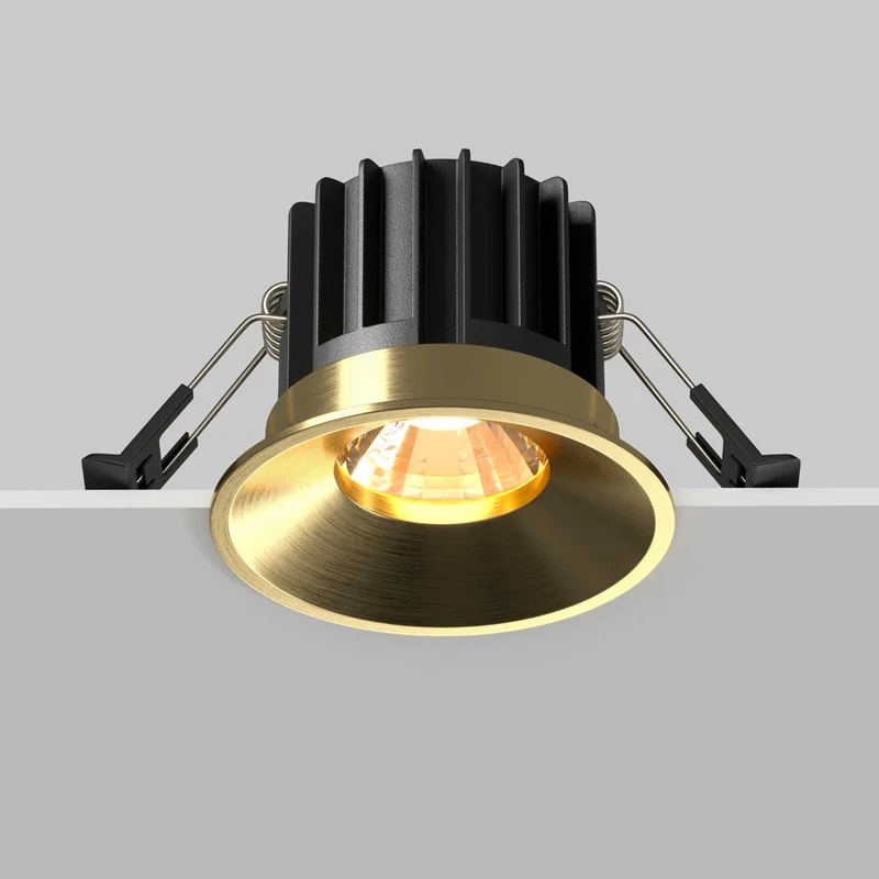 Round - Spot LED encastré compact en aluminium, style industriel