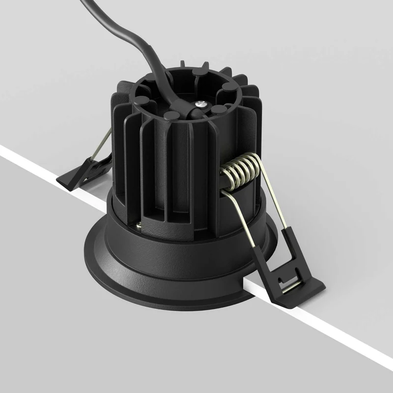 Round - Spot LED encastré compact en aluminium, style industriel