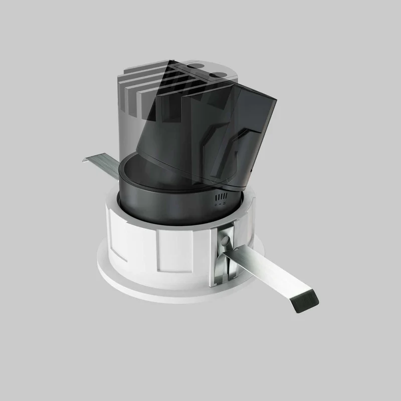 Wise - Spot LED encastré orientable wallwasher en aluminium et plastique, style industriel