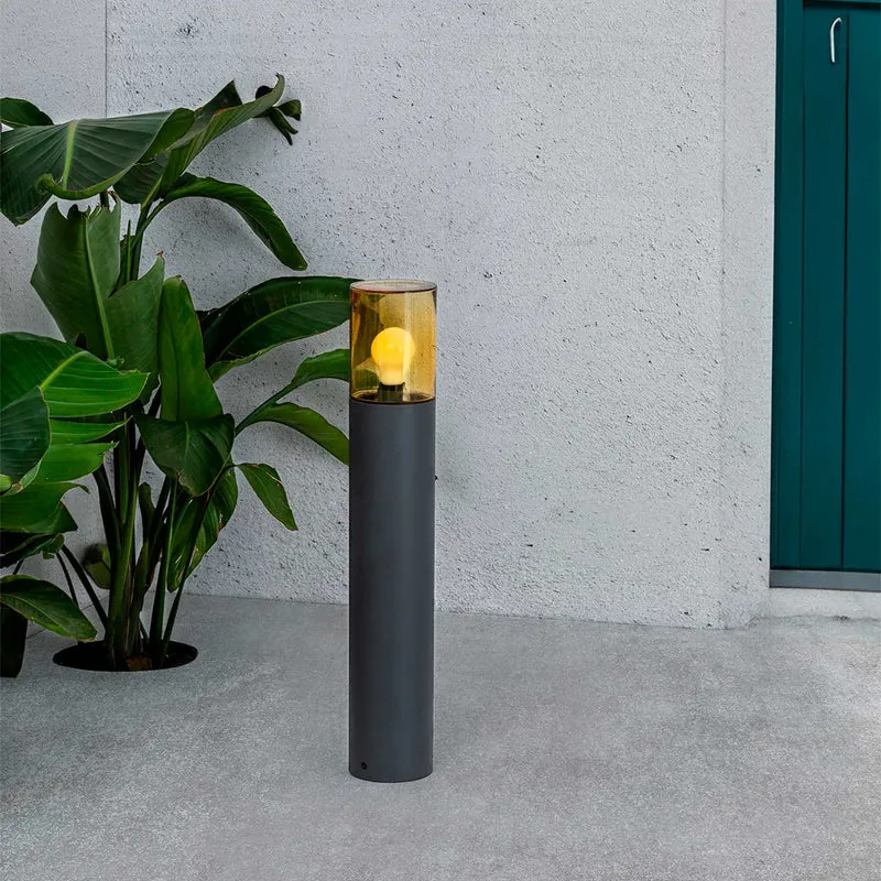 Kila - Borne extérieure en acier et verre, style contemporain