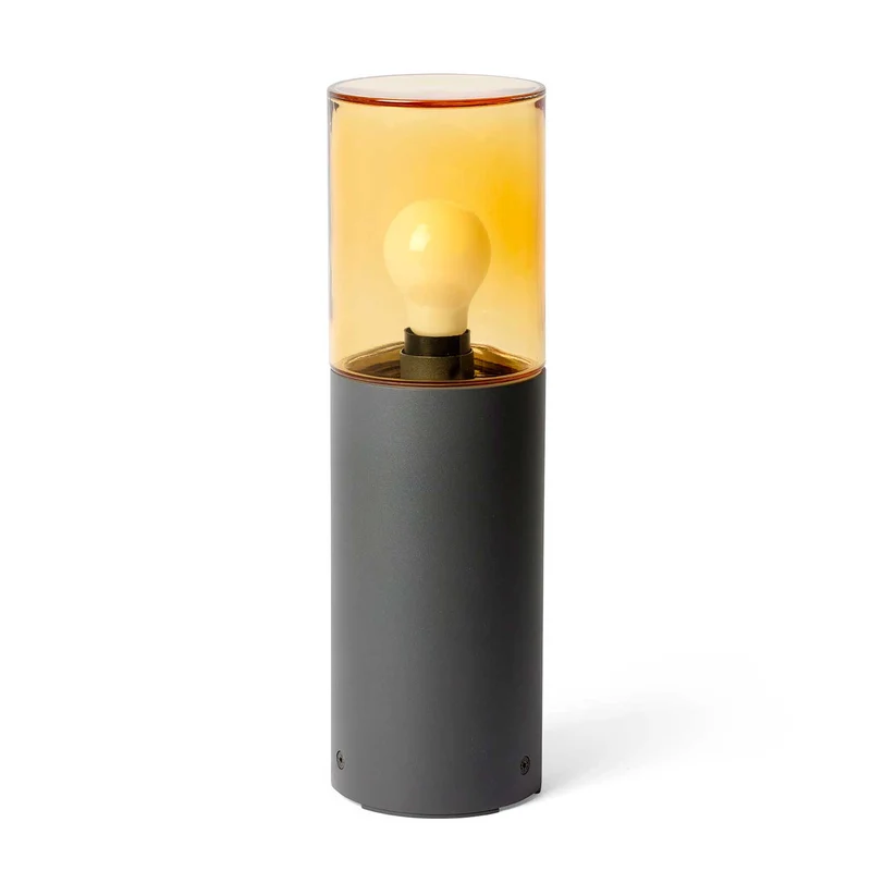 Kila - Borne extérieure en acier et verre, style contemporain