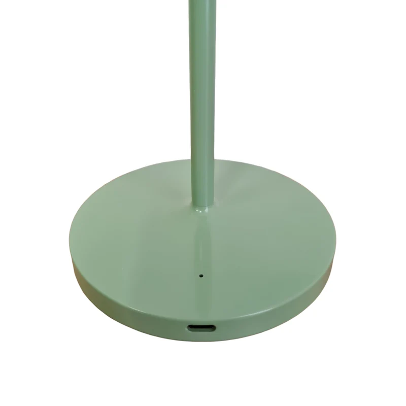 JOlight Lampada da tavolo LED a batteria ricaricabile, abajures verde in alluminio, interruttore touch, intensità luminosa dimmerabile