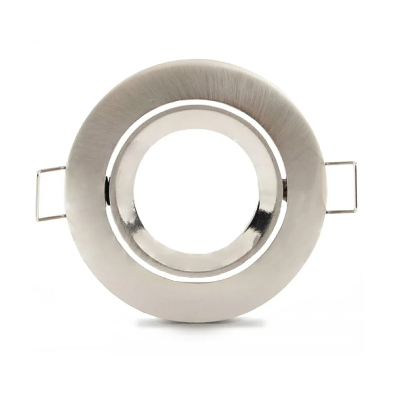 Alpha Elettronica Supporto lucido per lampada led, con ghiera orientabile, attacco GU10, Ø83mm