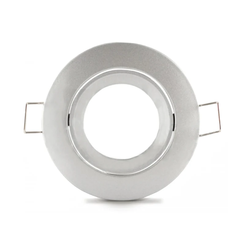 Alpha Elettronica Supporto satinato per lampada led, ghiera orientabile, GU10 - Ø83mm, supporto per lampadina