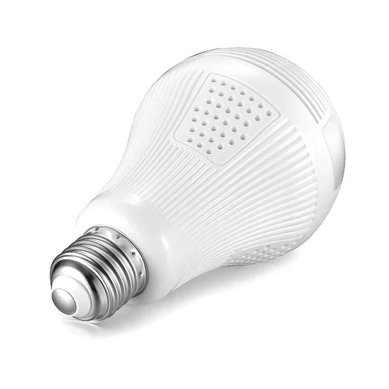 GBX telecamera spia, telecamera Wi-Fi 960p 1,3 Mpx panoramica a 360° con visione notturna e rilevatore di movimento, lampadina telecamera