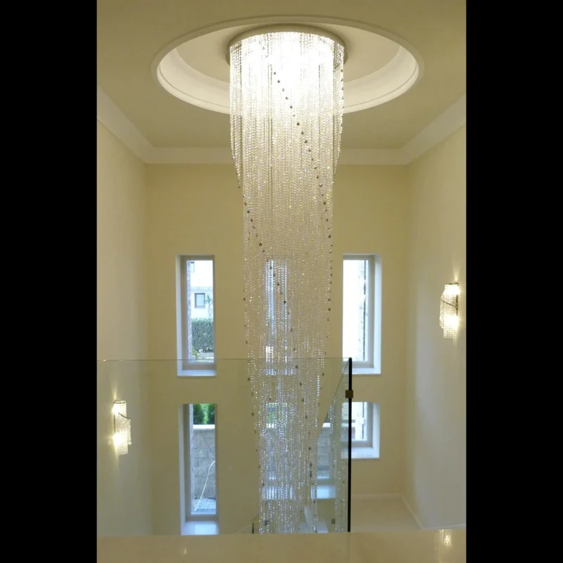 Casa Padrino Luxus Kristall Kronleuchter Silber Ø 90 x H. 550 cm - Prunkvolle Messing Kronleuchter mit böhmischem Kristallglas - Barock Möbel - Edel & Prunkvoll