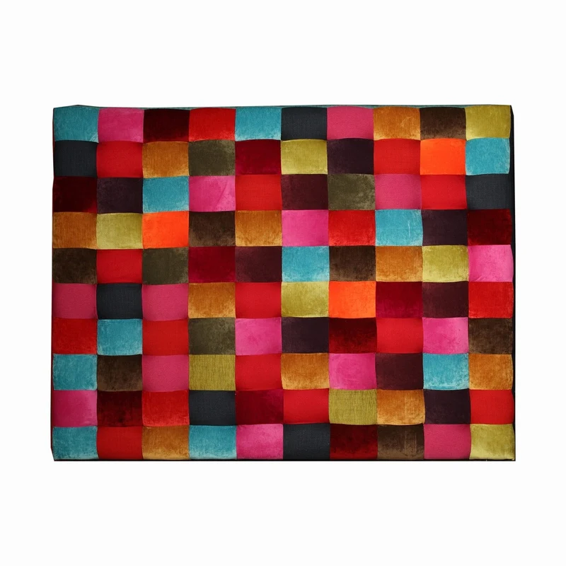Casa Padrino Luxus Samt Bett-Kopfteil Mehrfarbig 200 x H. 140 cm - Luxus Hotel & Schlafzimmer Möbel