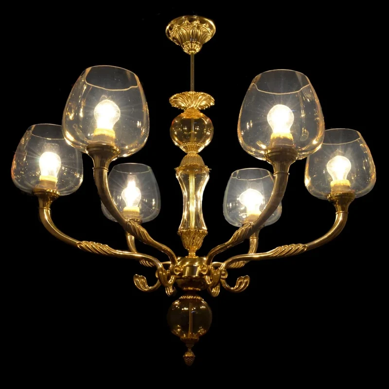 Casa Padrino Luxus Barock Kristall Kronleuchter Gold Ø 84 x H. 77 cm - Prunkvolle Messing Kronleuchter mit böhmischem Kristallglas - Barock Möbel - Edel & Prunkvoll