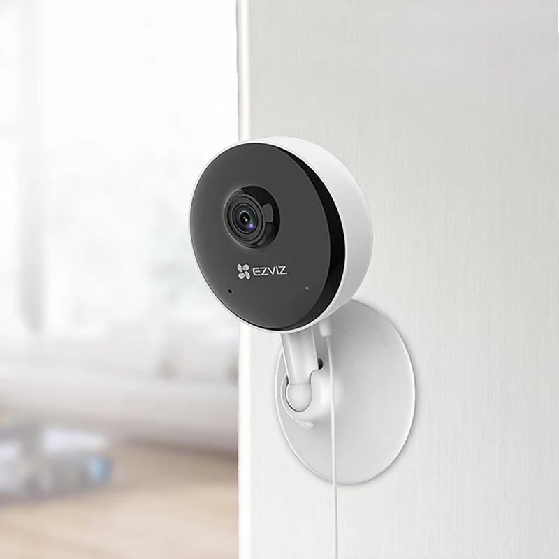 Ezviz C1C-B Telecamera Smart Home Wi-Fi 1080p, camera di videosorveglianza da interno con base, visione notturna, avvisi acustici e audio bidirezionale