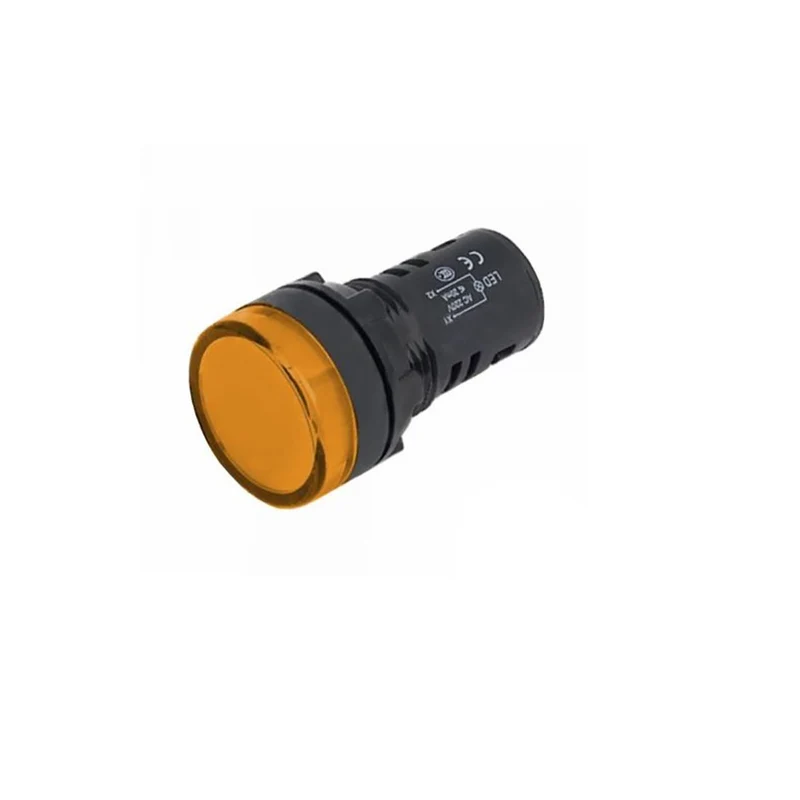 AIpha elettronica indicatore luminoso, indicatore luminoso Led da pannello, 12Vac/dc, luce gialla
