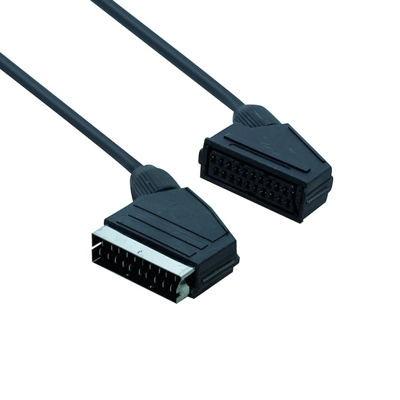 Life Cavo scart Audio Video, cavo a 21 poli 0,6 m, presa scart per tv, Ø cavo 7mm, cavo audio video
