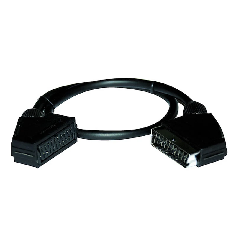 Life Cavo scart Audio Video, cavo a 21 poli 0,6 m, presa scart per tv, Ø cavo 7mm, cavo audio video