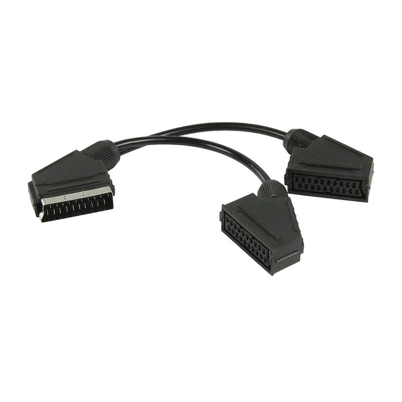 Life Cavo scart Audio Video a 21 poli 0,2 m 2, Presa Scart Per Tv e Decoder, cavo scart