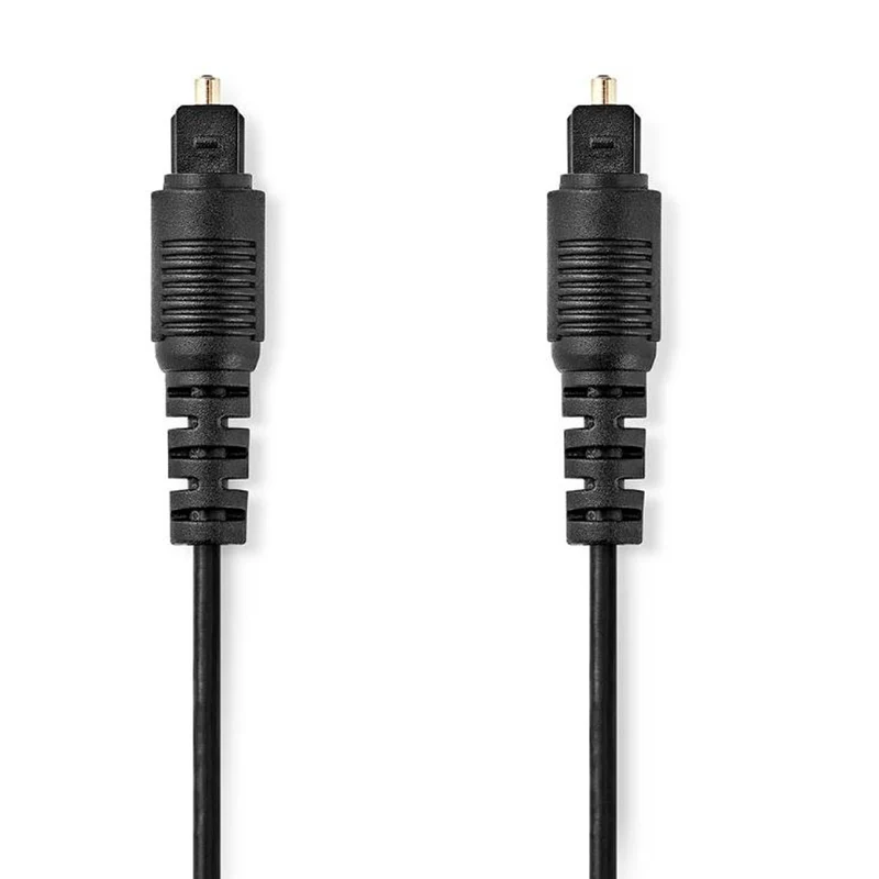 NEDIS cavo audio ottico con connettori TosLink, in pvc nero, cavo audio 2 metri