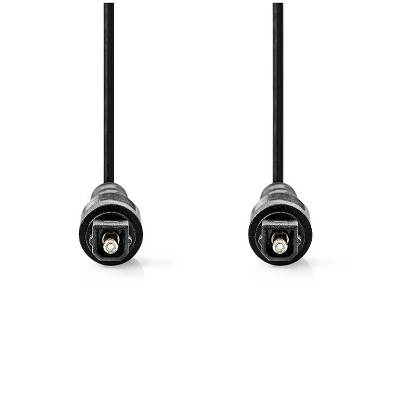 NEDIS cavo audio ottico con connettori TosLink, in pvc nero, cavo audio 2 metri