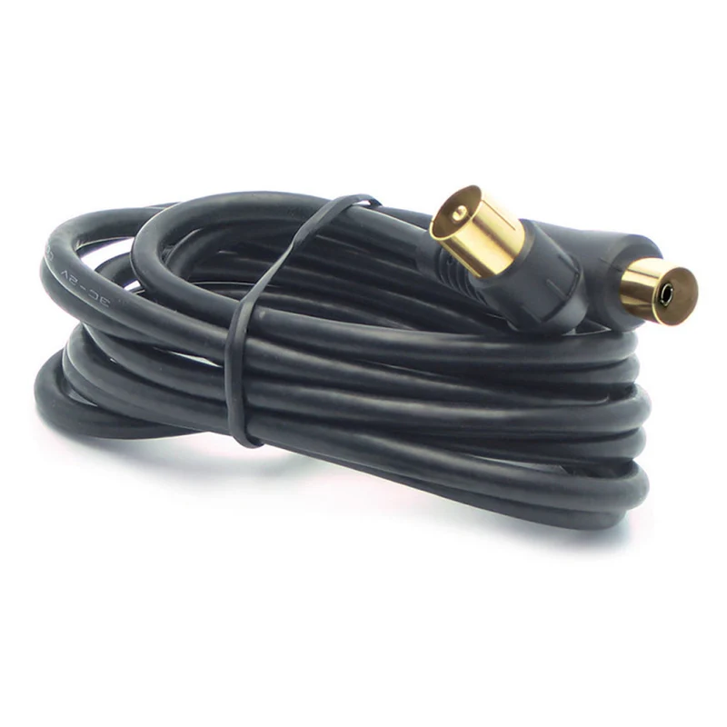 Metronic Cavo Prolunga coassiale TV M/F nero, cavo per antenna TV, ricezione canali HD, 5 m